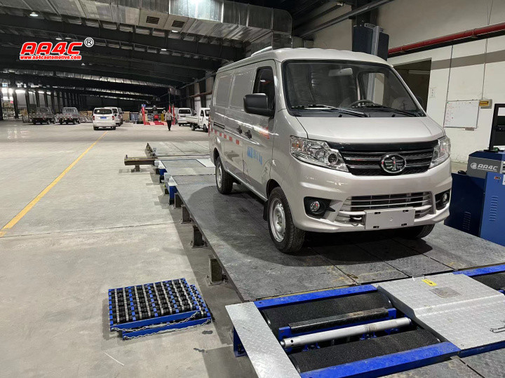 último caso de la compañía sobre AA4C Equipo de inspección de vehículos Centro de diagnóstico de vehículos Probador de frenos de rodillos de vehículos Línea de pruebas de vehículos Carril de pruebas de vehículos instalado en Macao